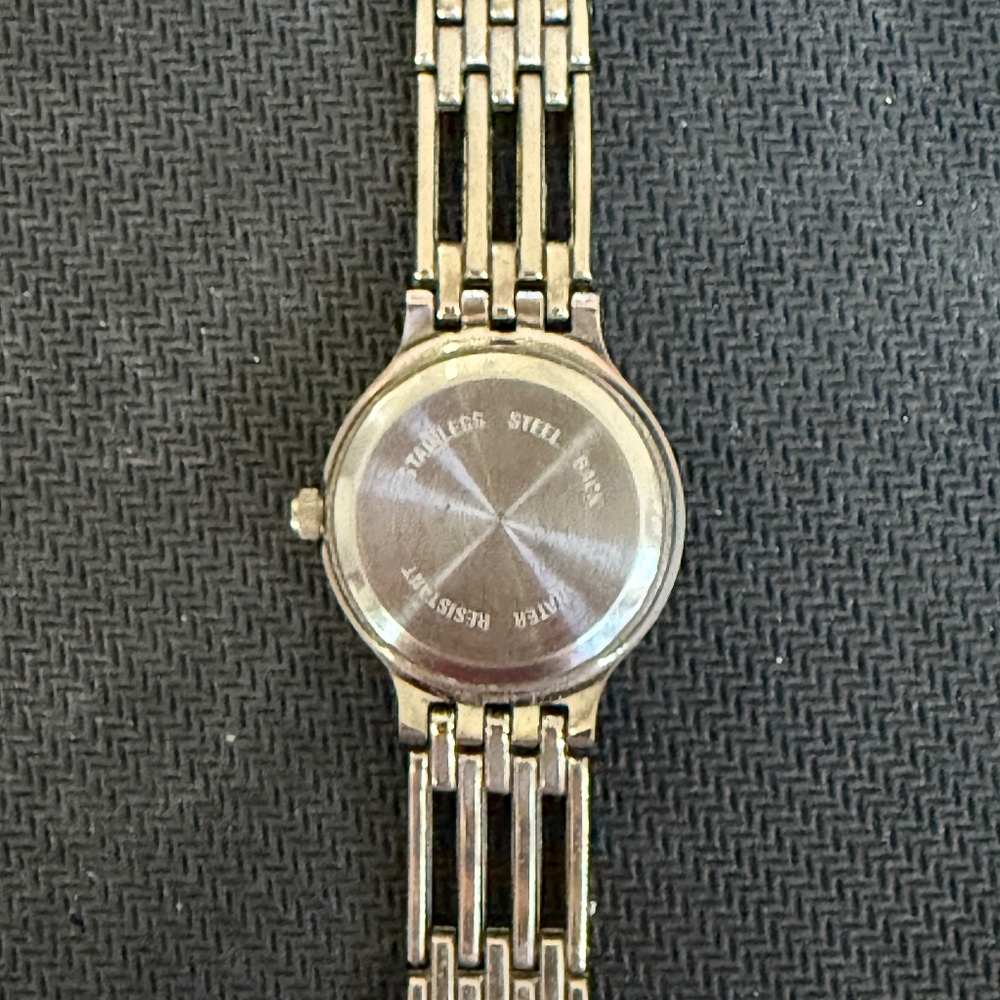 Movado Esperanza two-tone round black dial ladies quartz watch - Picture 11 of 12
